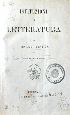 Istituzioni di letteratura