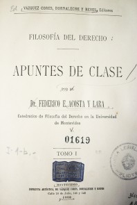 Filosofía del Derecho : apuntes de clase