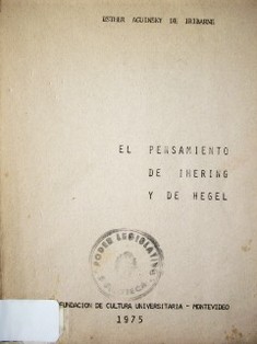 El pensamiento de Ihering y de Hegel