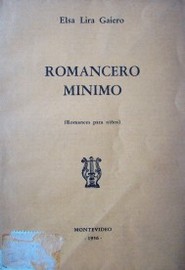 Romancero mínimo : (romances para niños)
