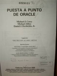 Puesta a punto de Oracle