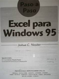 Excel para Windows 95 : paso a paso