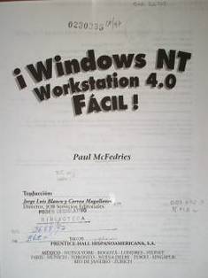 Windows NT Workstation 4.0 fácil!