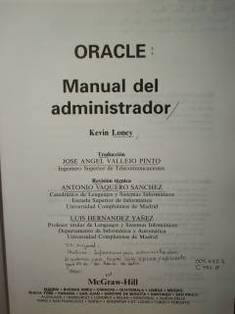 Oracle : manual del administrador