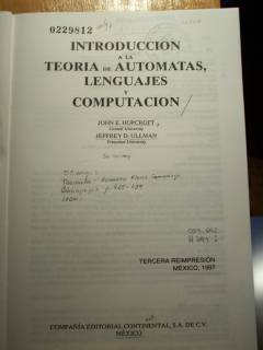 Introducción a la teoría de automatas, lenguajes y computación