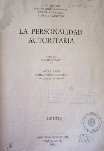 La personalidad autoritaria