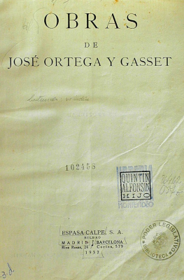 Obras de José Ortega y Gasset