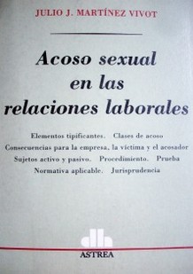 Acoso sexual en las relaciones laborales