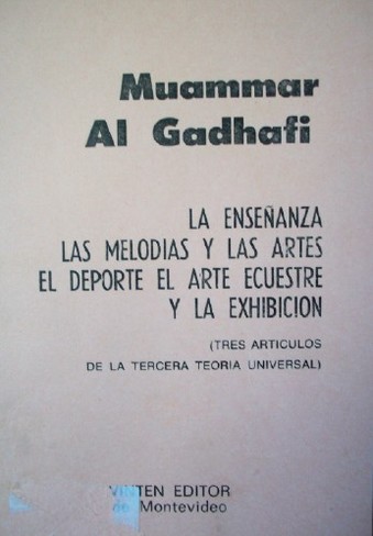 La enseñanza ; Las melodías y las artes ; El deporte el arte ecuestre y la exhibición