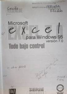 Microsoft Excel 7.0 para Windows 95 : todo bajo control