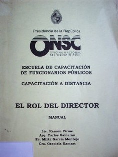 El rol del director : manual