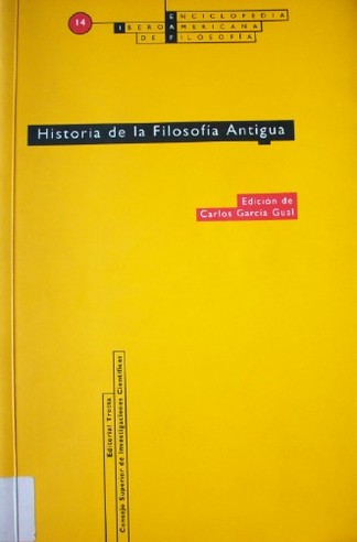 Historia de la Filosofía antigua