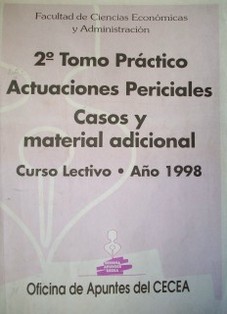 Actuaciones periciales : casos y material adicional : curso lectivo : año 1998