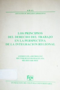 Los principios del derecho del trabajo en la perspectiva de la integración regional