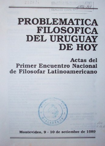 Problemática filosófica del Uruguay de hoy