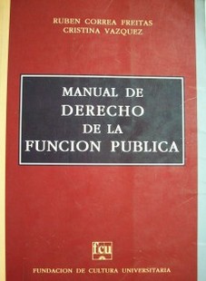 Manual de derecho de la función pública