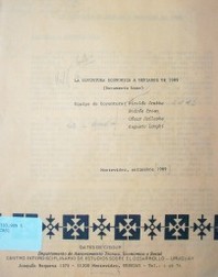 La coyuntura económica a mediados de 1989 : (documento base)