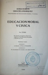 Educación moral y cívica : 3er. curso