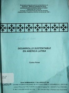 Desarrollo sustentable en América Latina