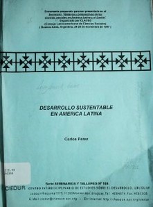 Desarrollo sustentable en América Latina