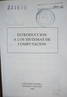 Introducción a los sistemas de computación