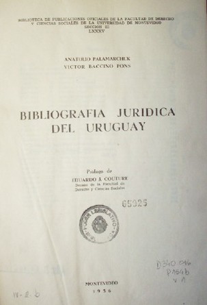 Bibliografía jurídica del Uruguay