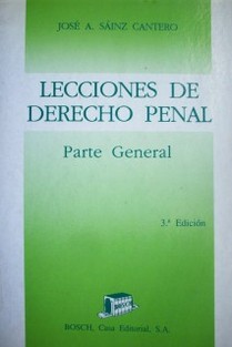 Lecciones de Derecho Penal : parte general