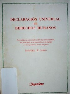 Declaración universal de Derechos Humanos.