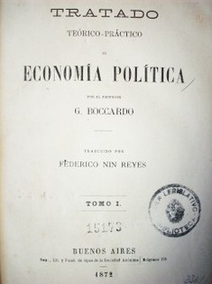 Tratado teórico-práctico de economía política