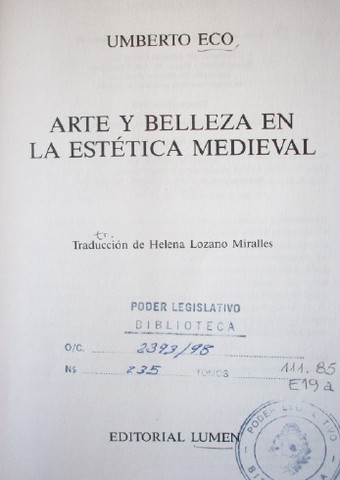 Arte y belleza en la estética medieval