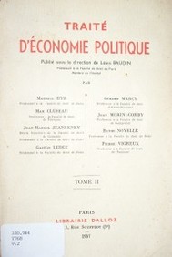 Traité d'économie politique