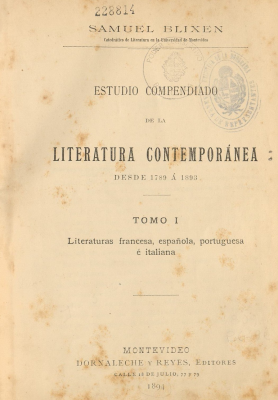 Estudio compendiado de la literatura contemporánea : desde 1789 a 1893