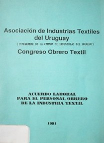 Acuerdo laboral para el personal obrero de la industria textil