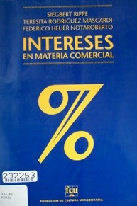 Intereses : en materia comercial