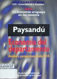 Paysandú : economía del departamento : análisis y perspectivas al año 2010
