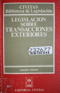 Legislación sobre transacciones exteriores