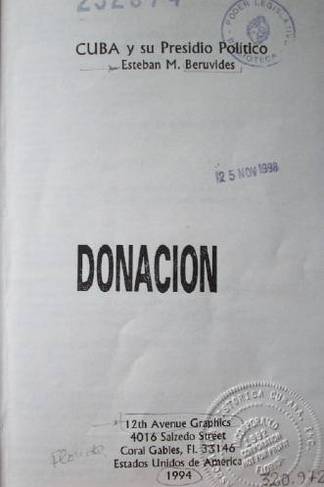 Cuba y su presidio político