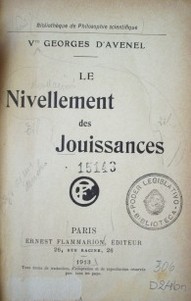 Le nivellement des jouissances