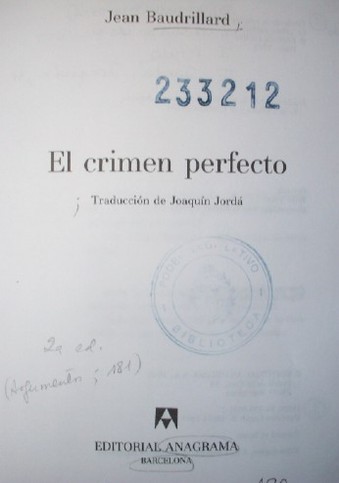 El crimen perfecto