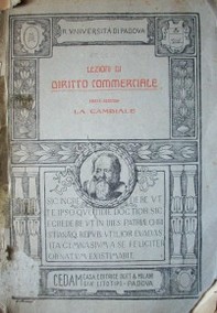 Lezioni di diritto commerciale : parte IIa. : la cambiale