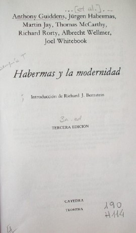 Habermas y la modernidad