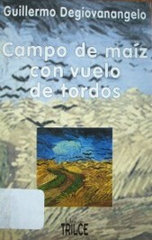 Campo de maíz con vuelo de tordos