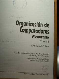 Organización de computadores : avanzado