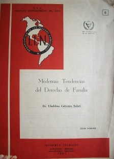 Modernas tendencias del Derecho de Familia