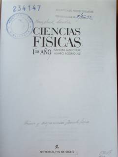 Ciencias físicas : 1er. año