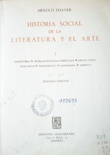 Historia social de la literatura y el arte