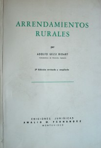 Arrendamientos rurales