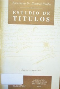 Estudio de títulos