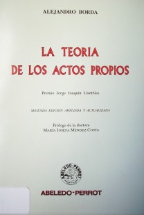 La teoría de los actos propios