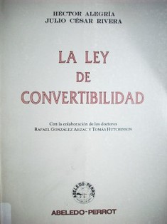 La ley de convertibilidad